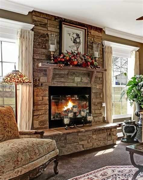 rustic decor fireplace